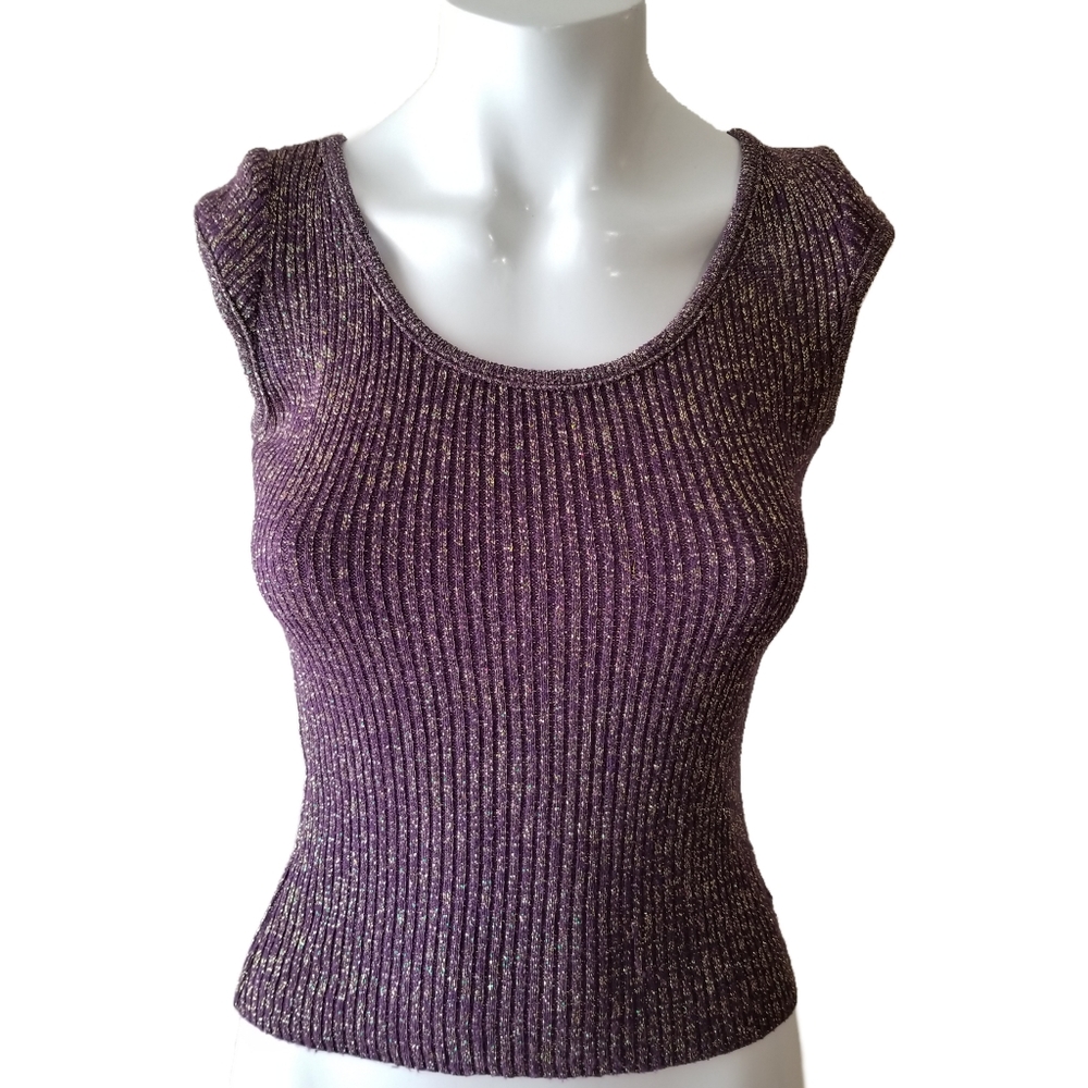 Casual Tank top purple and gold